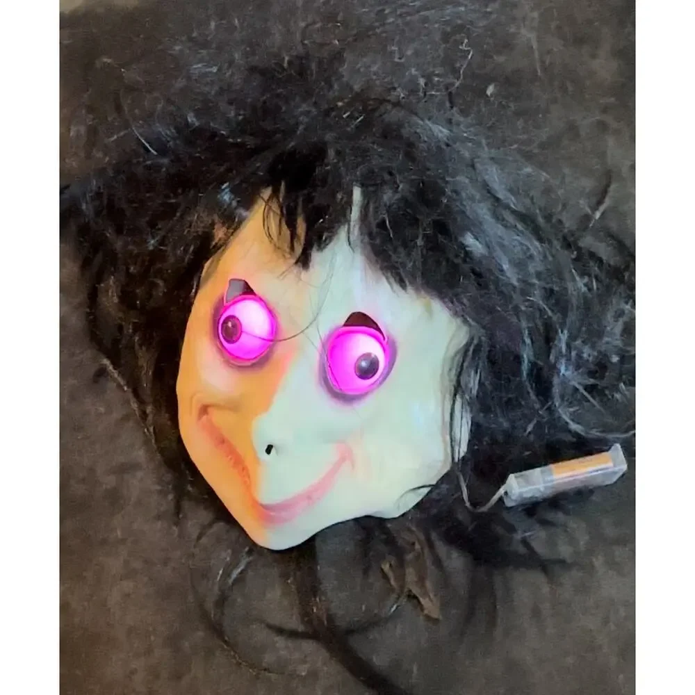 Adult & Teen Creepy Momo Mask With Color Changing Eyes